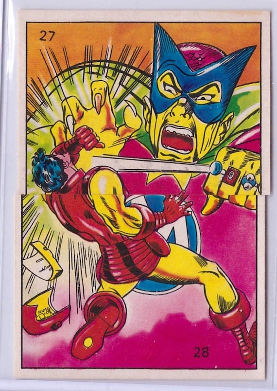 MARVEL SUPERHEROS 1980 AG stickers 約110枚 1980 Marvel IRON MAN Vs Mandarin Super Heroes Venezuela Sticker - Etsy