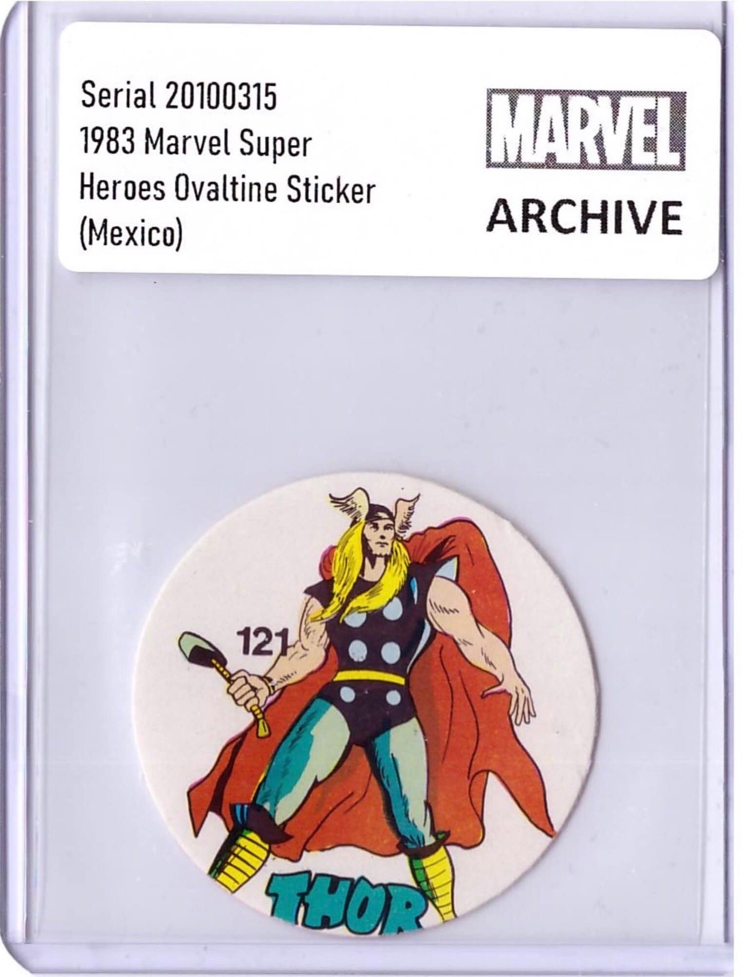 Rare 1983 Marvel PDQ Choco Milk Ovaltine Super Heroes Sticker
