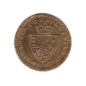 1800 George III Spade Half Guinea Game Token SCARCE 002