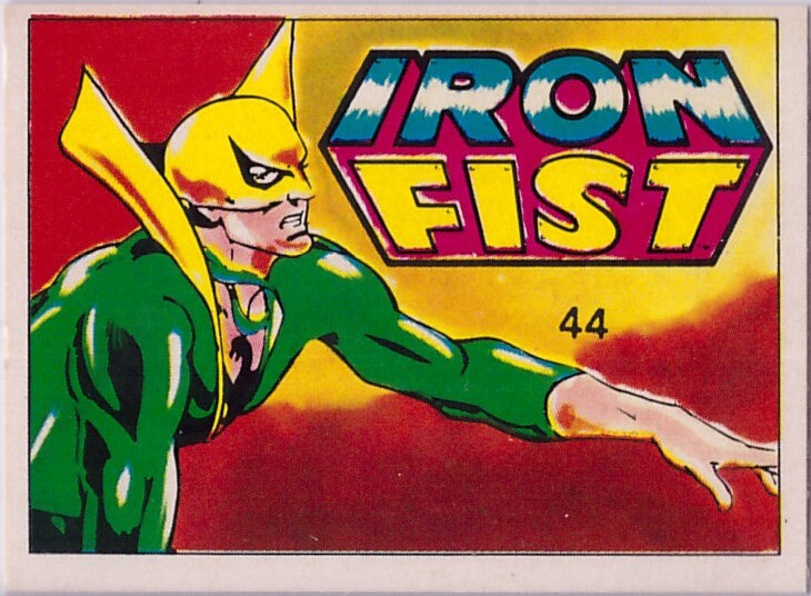 Rare 1980 Marvel Super Heroes Iron Fist 44 Sticker 17111607 - Etsy