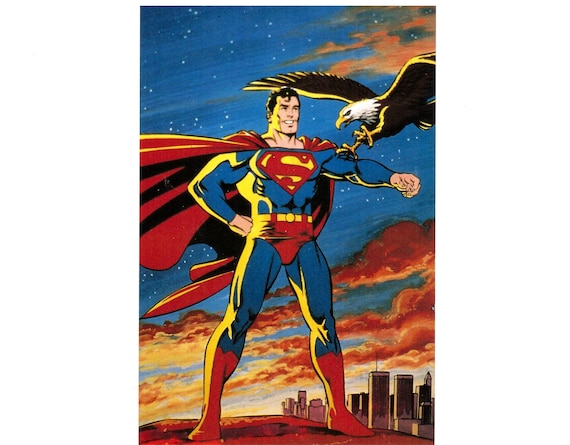 1987 DC Superman 1940s Collectible Limited Edition Postcard - Etsy Denmark 1987 DC Superman 1940s Collectible Limited Edition Postcard - Etsy Denmark