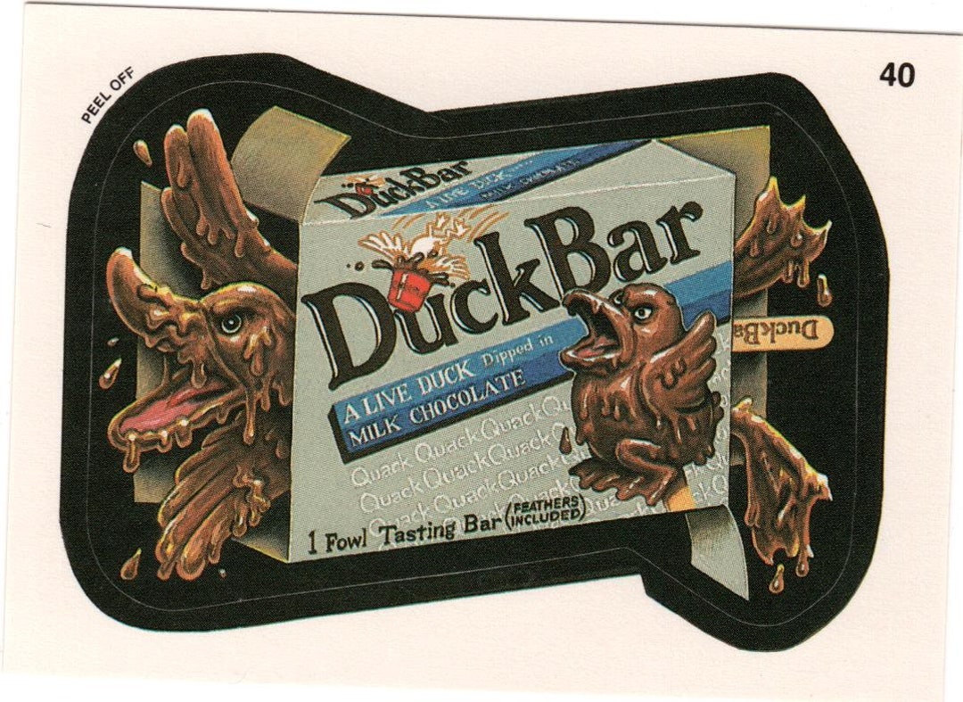 Vintage DUCK BAR 1991 Wacky Packages Card - Etsy