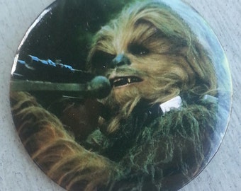 1983 Return of the Jedi CHEWBACCA Pin back Button by Adam Joseph