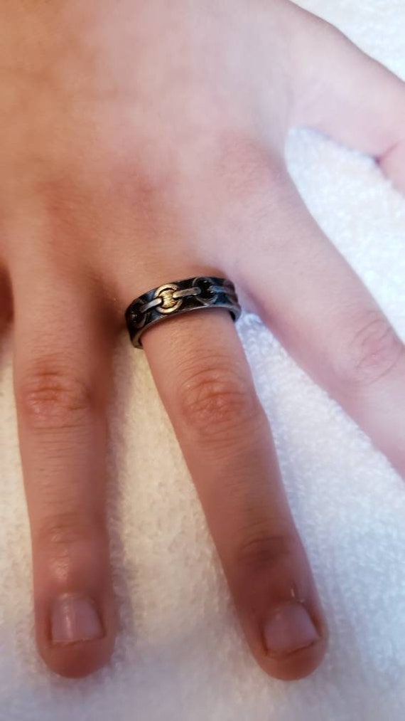 1976 Pirates des Caraïbes Disney Land Chain Pirate Ring France