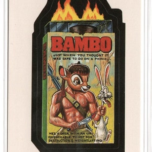 Vintage BAMBO 1991 Wacky Packages Card
