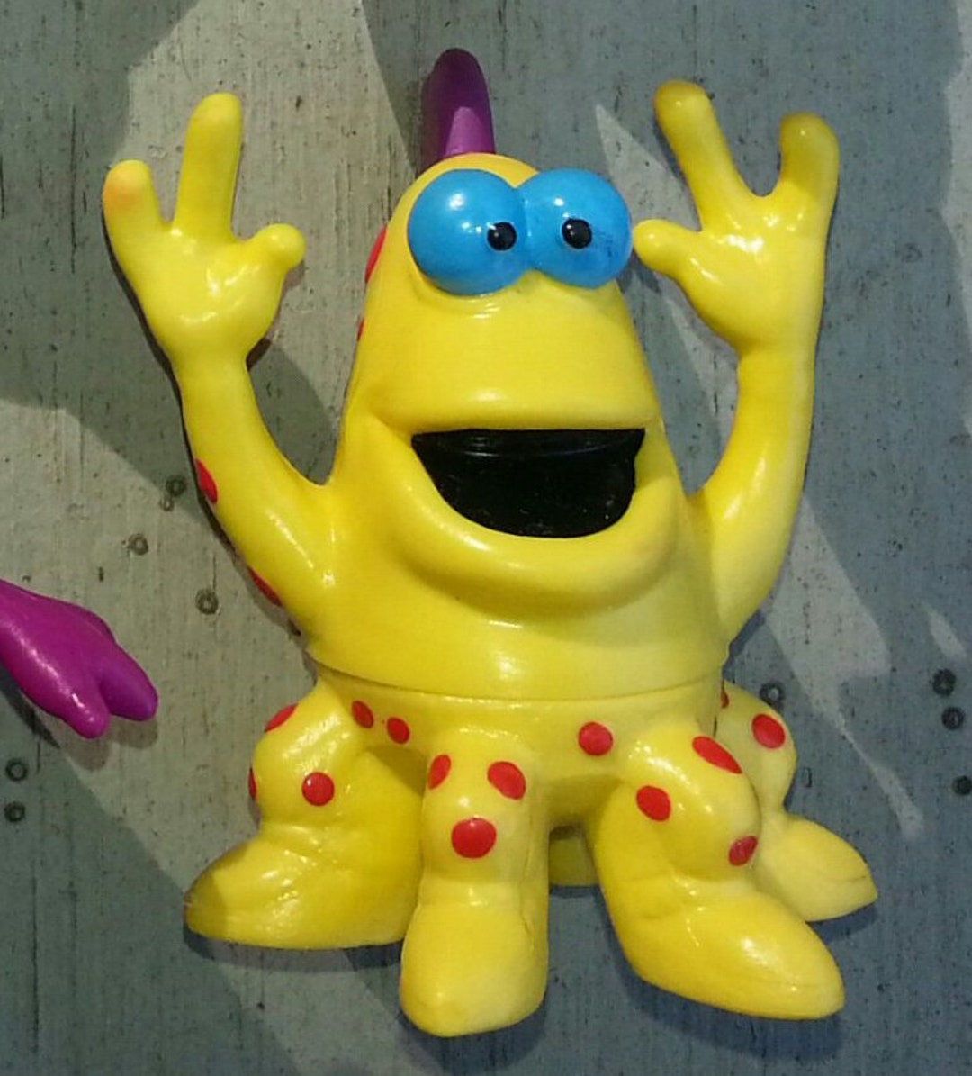 1989 Wendy's Applause YELLOW-BOID Alien Mixup Figure in Original