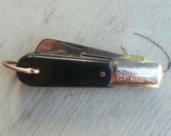 1958 Ric-Nor Electric Mate Pocket Knife with Screwdriver Lock USA Boston