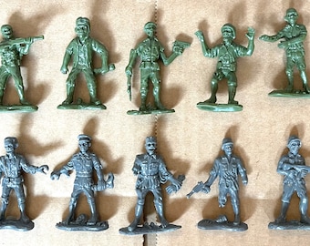 Set of 10-1970s Army Zombie 2 Inch Figures