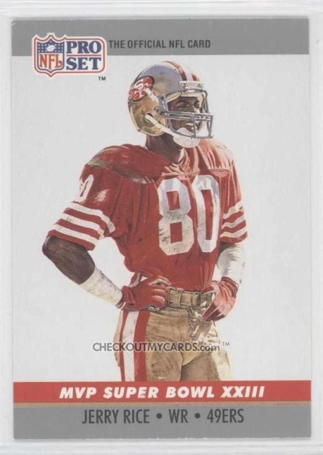 Official NFL Football Card 1990 JERRY RICE Super Bowl 23 Mvp Etsy