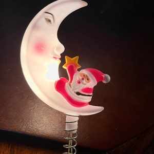 1970s Santa On the Moon Spring Light