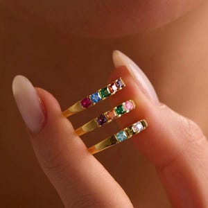 Birthstone Ring, Family Birthstone Ring, Gold Ring, Custom Birthstone Ring, Personalized Ring, Birthstone Jewelry, Mothers Day Gift