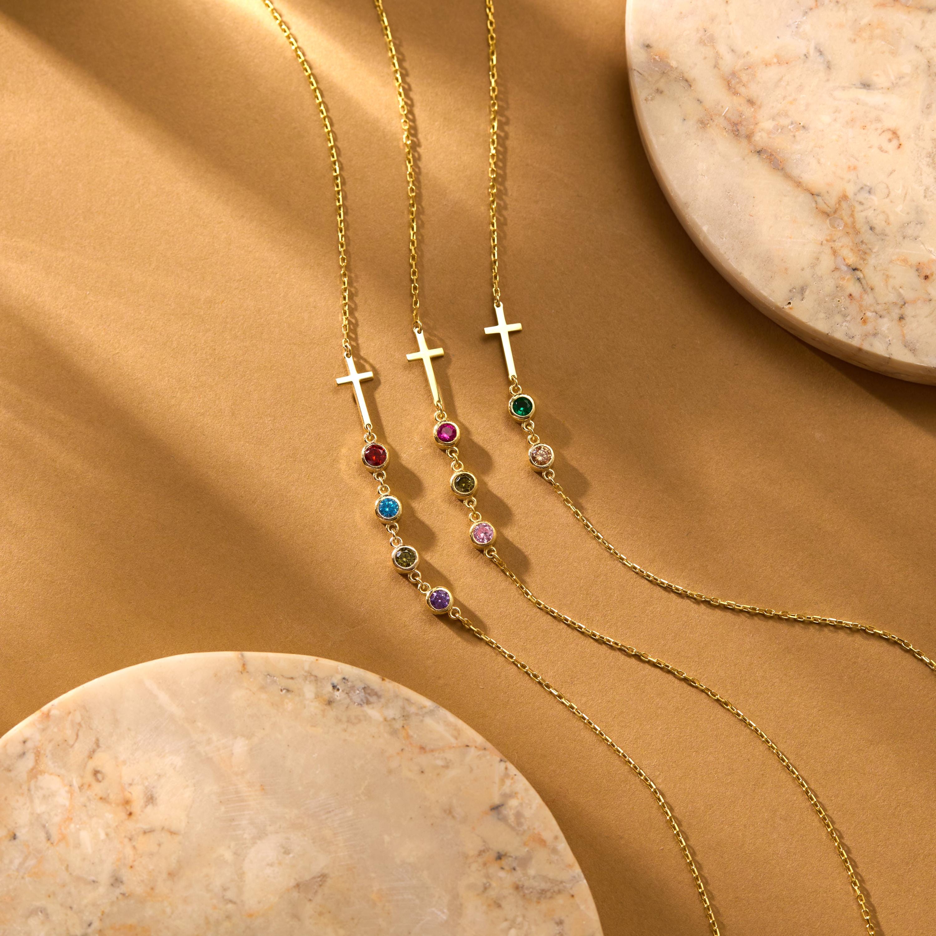Stone Cross Pendant - Etsy
