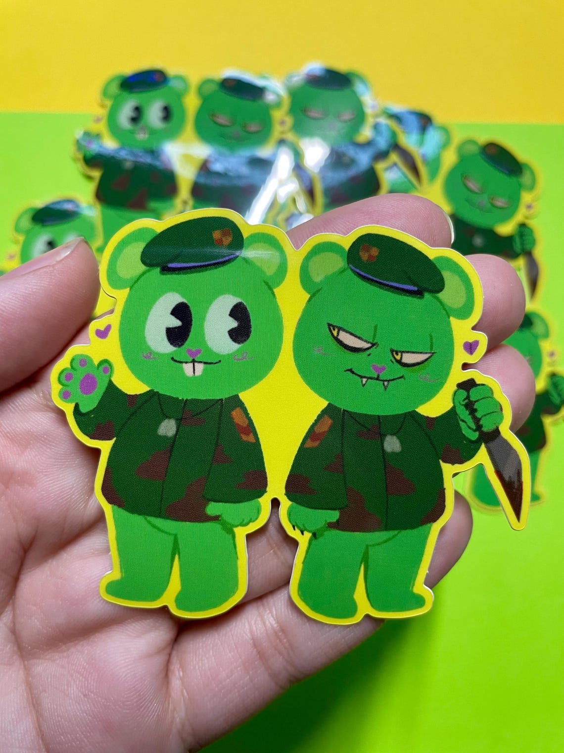 Flippy Image Sticker Flippy Vinyl Glossy Sticker - Etsy