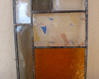 Antique Amber and Grey Mini Panel