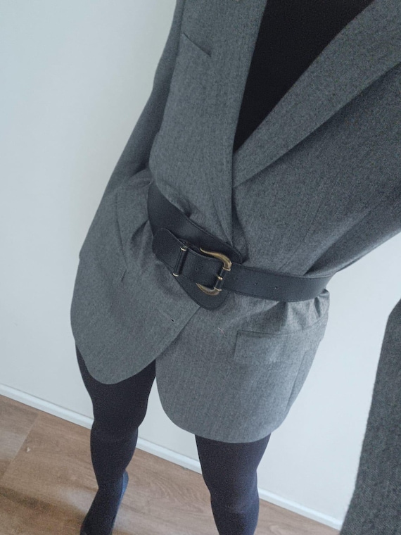 Grey boyfriend oversized Dressman blazer