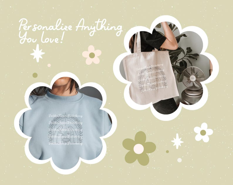 May include: A light blue sweatshirt with a black line drawing of a nativity scene with the text "Gather 'round the manger" above and below the image. The sweatshirt is displayed on a model.