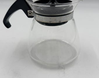 Vintage 4" Mini PYREX 802 Corning Single Serving Coffee Tea Pot Carafe & Lid