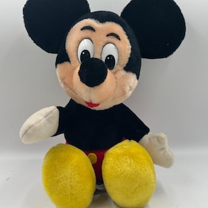 VINTAGE Disneyland Walt Disney World Mickey Mouse Plush Stuffed Animal 14" image 1