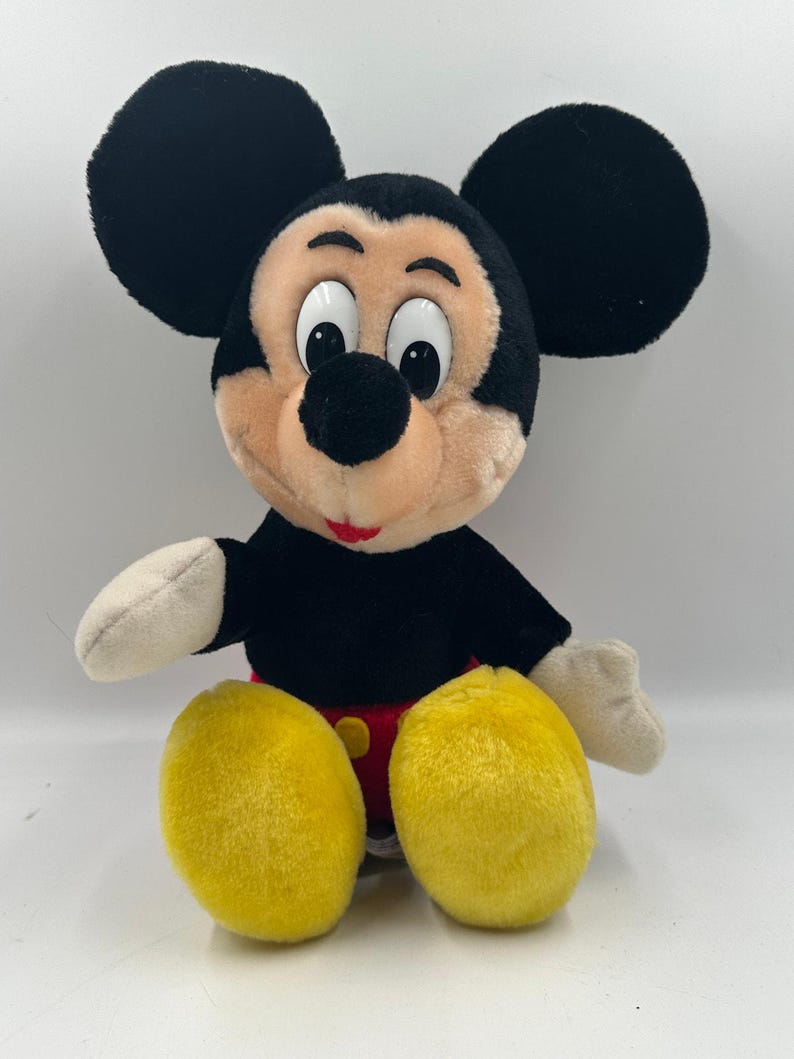 VINTAGE Disneyland Walt Disney World Mickey Mouse Plush Stuffed Animal 14" image 1