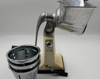 Tritacarne vintage VTG Rival Grind o Mat con manovella e 3 accessori