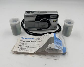 Vintage Olympus Superzoom 105R 35mm Film Camera Ultra Compact 38-105mm Lens