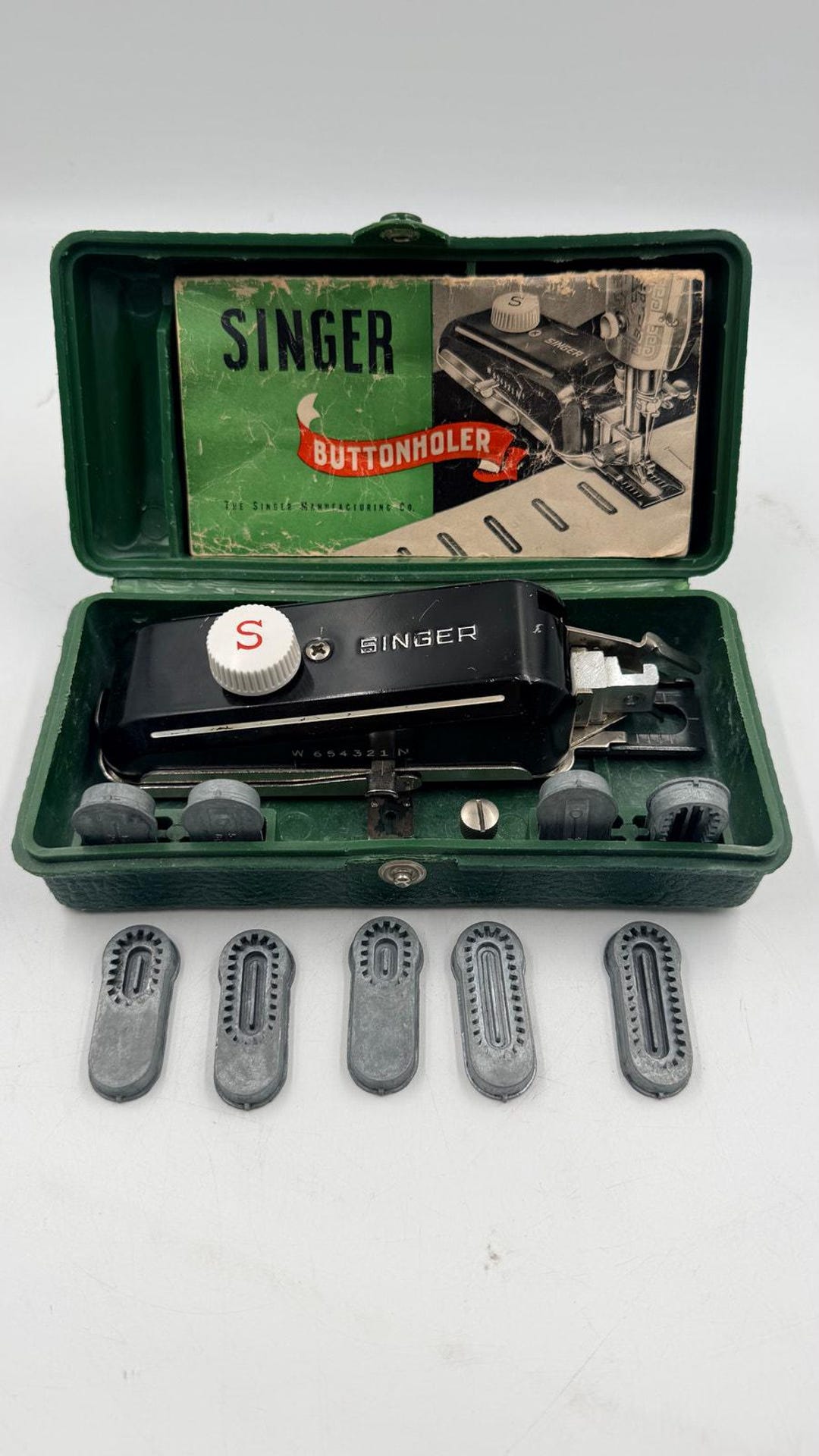 Vintage Singer 160506 Buttonholer Attachment Low Shank 201 ...