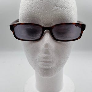 VTG MP9002 TO Eyeglasses Frames Brown Tortoise Rectangular Horn Rim 55-16-145