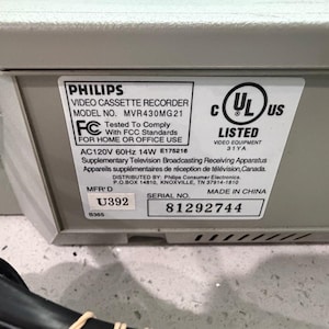 Philips Magnavox MVR430MG21 4-Head VHS Video Cassette Recorder No Remote image 4