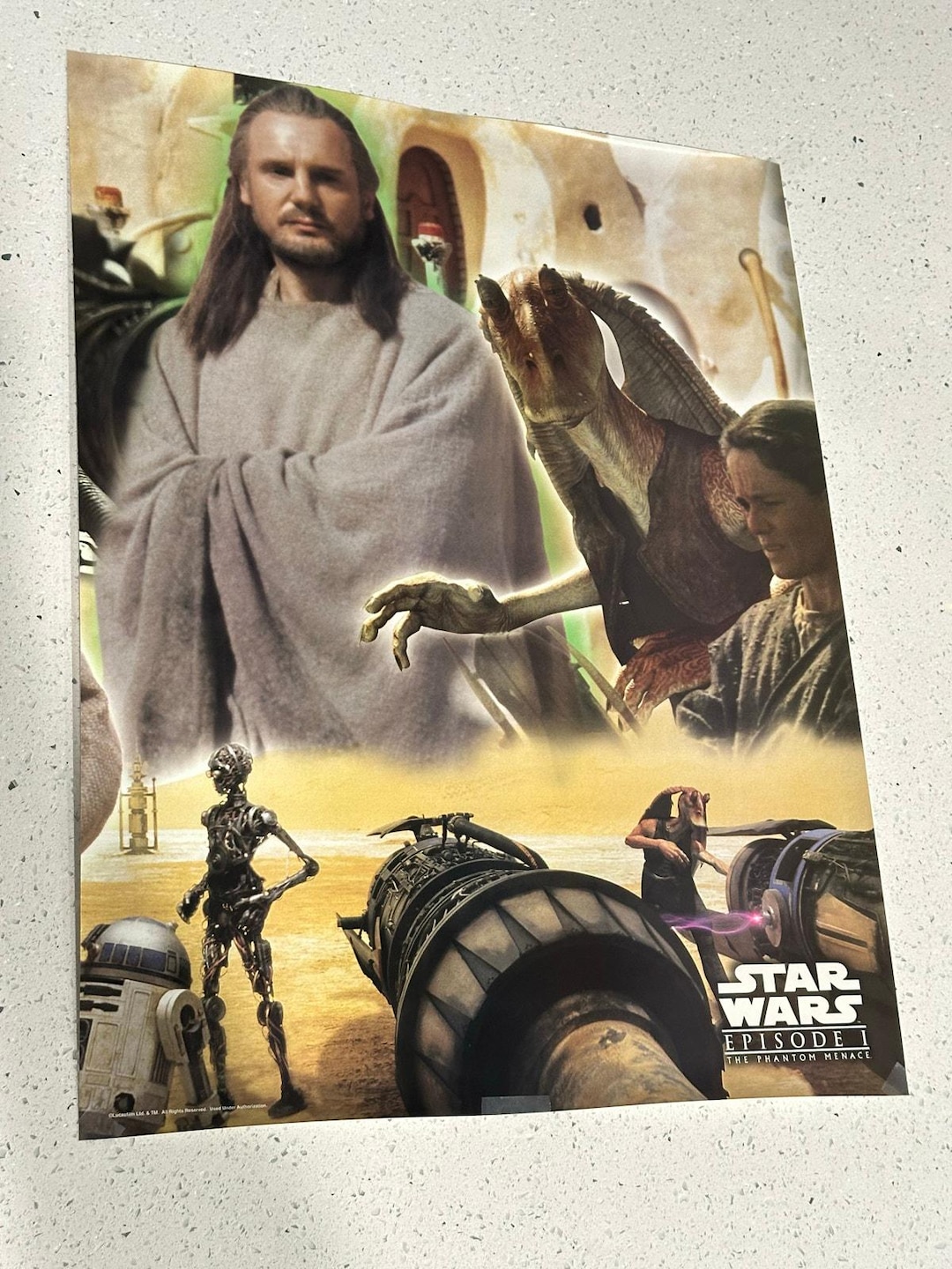 1999 Vintage STAR WARS EPISODE 1 Phantom Menace Postere 17X22