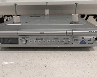 Sony ICF-CD543RM Under Cabinet Kitchen Radio Cd Player Mega Bass Silver