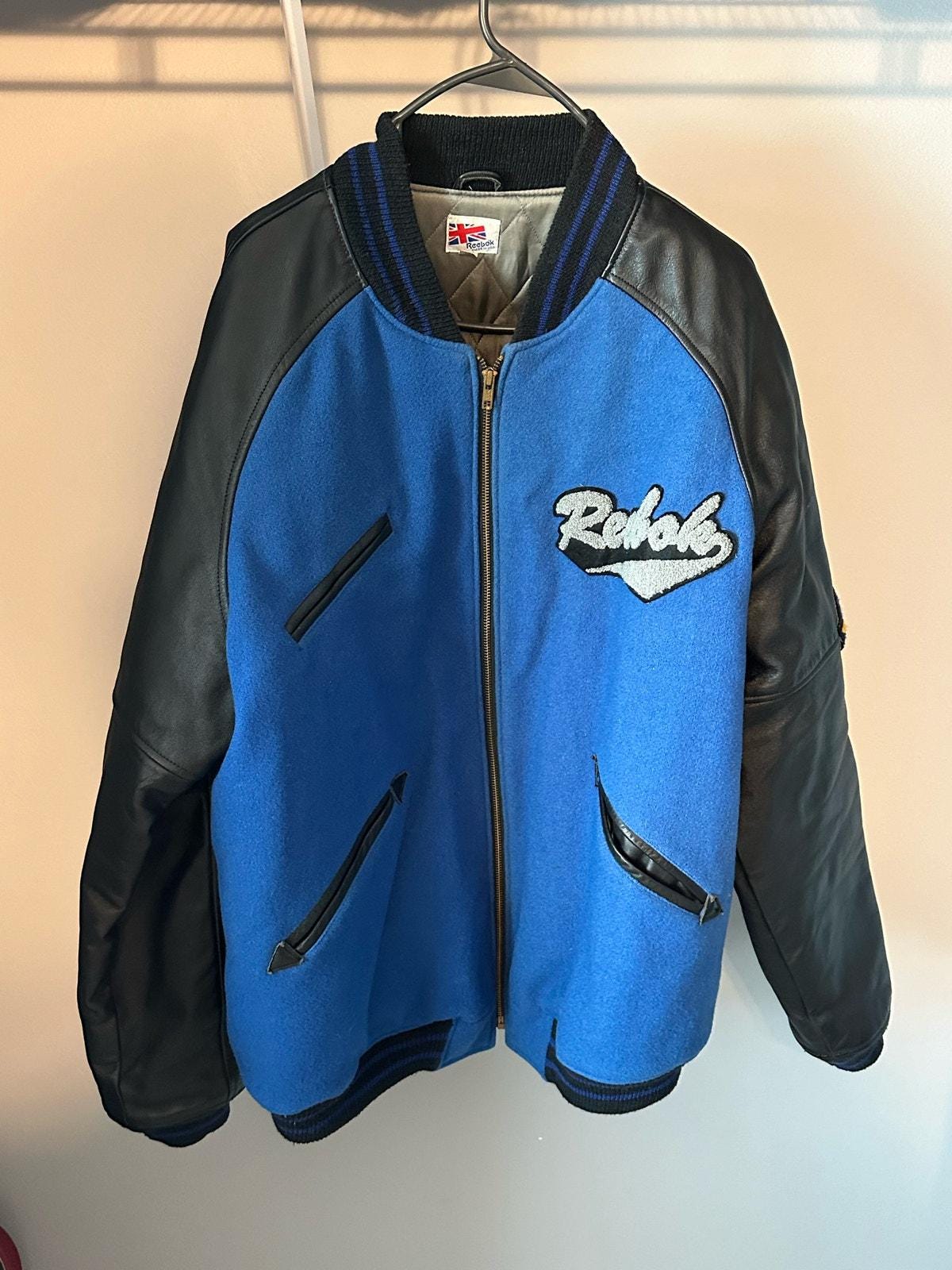 リーボック 本革スタジャン VARSITY JACKET 90s Leather Reebok Jacket - Etsy
