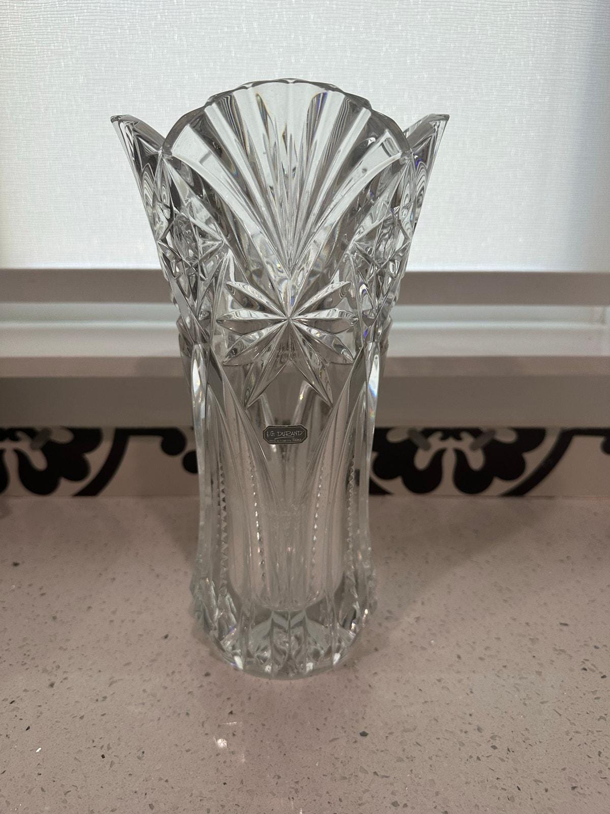 JG Durand Cristal Darques Vincennes Cut Lead Crystal Vase France