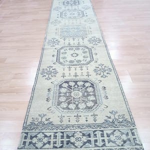 3x11 ft. Runner Rug, Entryway Rug, Turkish Rug, Anatolian Rug, Handmade Rug, Wool Rug, Rustic Rug, Hallway Rug, Oushak Rug,  84x360 Cm.