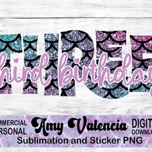 drei Jahre alt png, Sublimation png, dtf transfer digital design, digitaler download, Meerjungfrau Geburtstag Mädchen 3.Geburtstag png, 3 Jahre alt