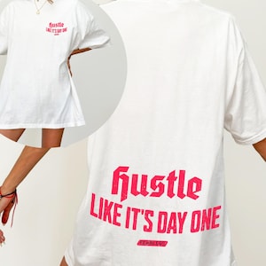 Motivational Hustle T-Shirt for Entrepreneurs, Unisex Casual Tee, Gift for College Students, Workwear, Fitness Apparel, business Owners Tee
