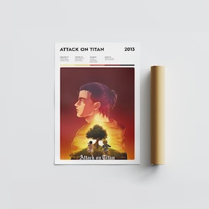 Attack on Titan Poster Gift Anime Wall Art for Kids Room Decor Gift for Him Gift for Her Poster Gift