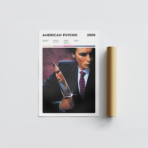 American Psycho Poster Gift Film Wall Art for Kids Room Decor Gift for Him Gift for Her Poster Gift