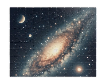 Space Puzzle, Milky Way Jigsaw, Galaxy Puzzle, Astronomy Game, Starry Night Puzzle, Universe Toy, Space Lover Gift, Mindful Puzzle Activity