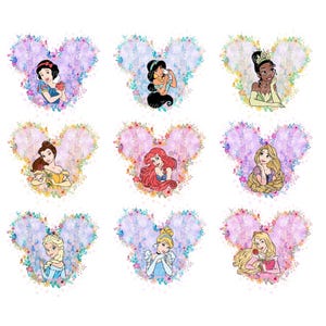 Princesses Watercolor Png Bundle, Family Vacation Png ,Princess Png,Magical Castle Png, Vacay Mode Png, Magical Kingdom Png, Family Trip Png