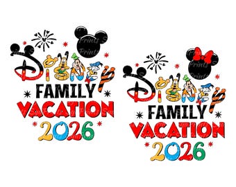 Pacchetto viaggio in famiglia 2026 Png Svg, Vacanza in famiglia 2026 Svg, Vacanza in famiglia, Squadra di amici Svg, Modalità vacanza Png, Regno magico 2026 Svg Png