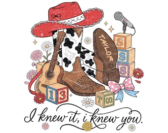 Retro I Knew It I Knew You PNG, Maglietta Toy Story 5, Design coordinato per la famiglia Toy Story
