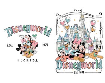 Mickey and Friends Svg Png, Disneyworld Est. 1971 Png, Disneyland Png, Disney Florida Png, Family Trip Png, Family Vacation Svg Png