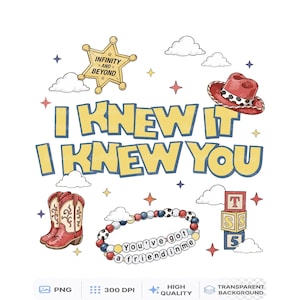 Ich kannte es, ich kannte Sie PNG, Toy Story 5 Shirt, Woody und Buzz Familie Passendes Design Bild 2