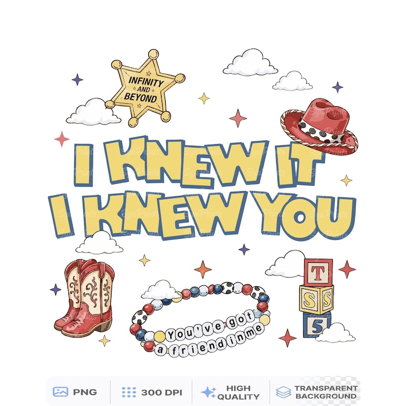 Ich kannte es, ich kannte Sie PNG, Toy Story 5 Shirt, Woody und Buzz Familie Passendes Design Bild 2