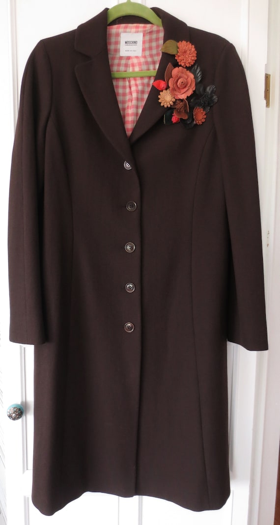 MOSCHINO Cheap & Chic Coat Outerwear Brown Jacket… - image 7