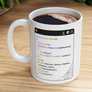 Lustige C # Code Halloween Keramikbecher (11 Unzen)