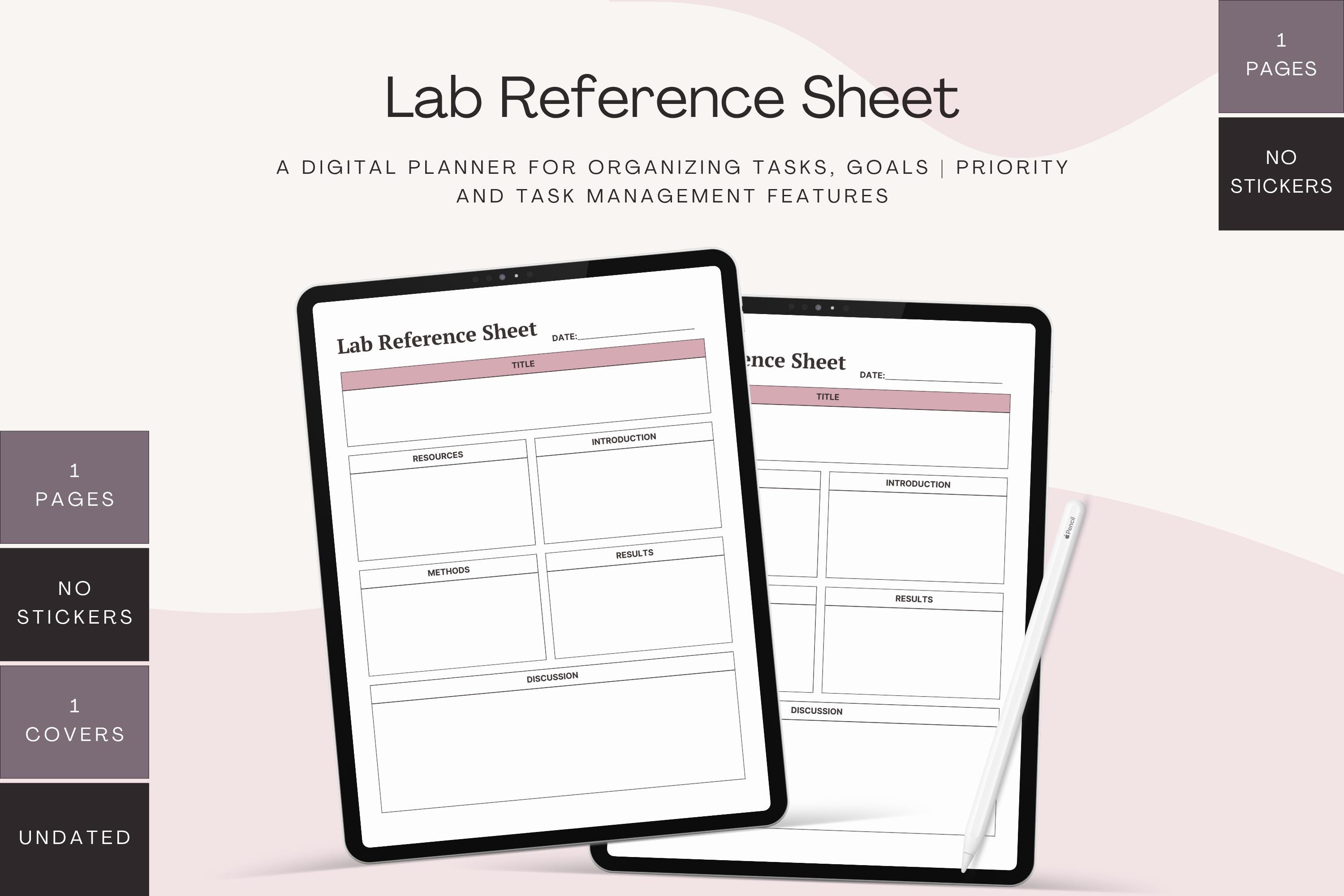 Lab Reference Sheet Printable – Science Lab Report Template, Nursing ...