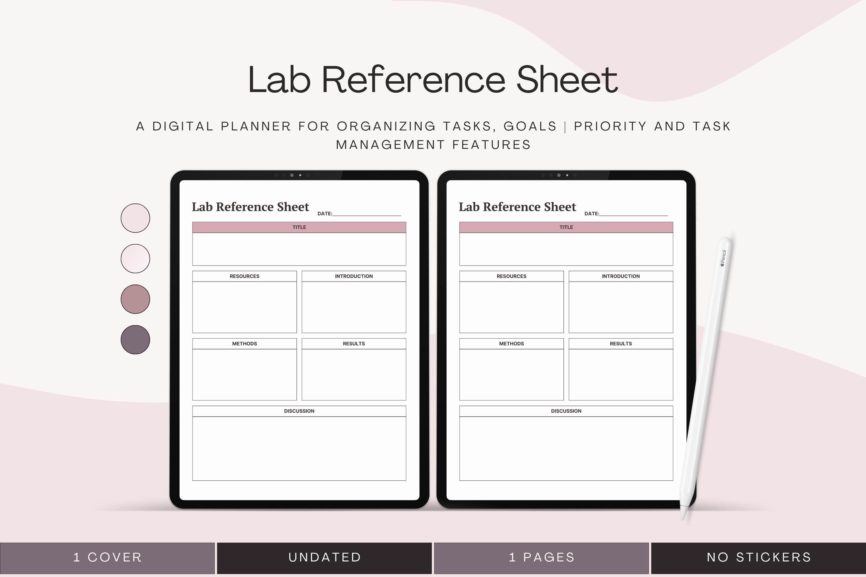 Lab Reference Sheet Printable – Science Lab Report Template, Nursing ...