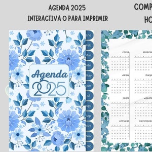 Digital agenda, digital planner, interactive Agenda 2025, agenda to print, planner to print, virtual planner, entrepreneur agenda