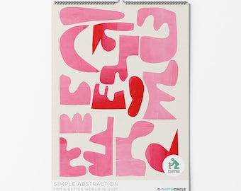 2027 Abstract Art Wall Calendar: Modern Minimalist Design, Plants 12 Trees